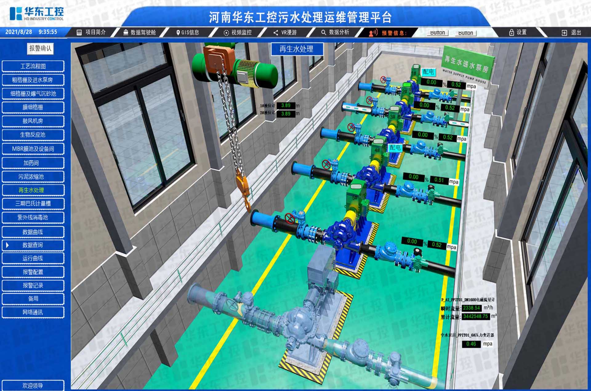華東工控-污水處理廠集控平臺